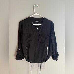 DKNY Women's Black Bomber Jacket